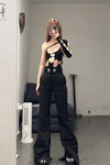 Windowsen wide -leg ski pants PS23P005 black